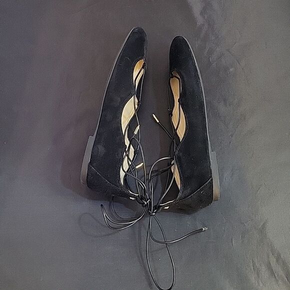 SAM EDELMAN FLYNT ANKLE STRAP TIE BALLET SUEDE LEATHER FLAT SHOE - Picture 13 of 15